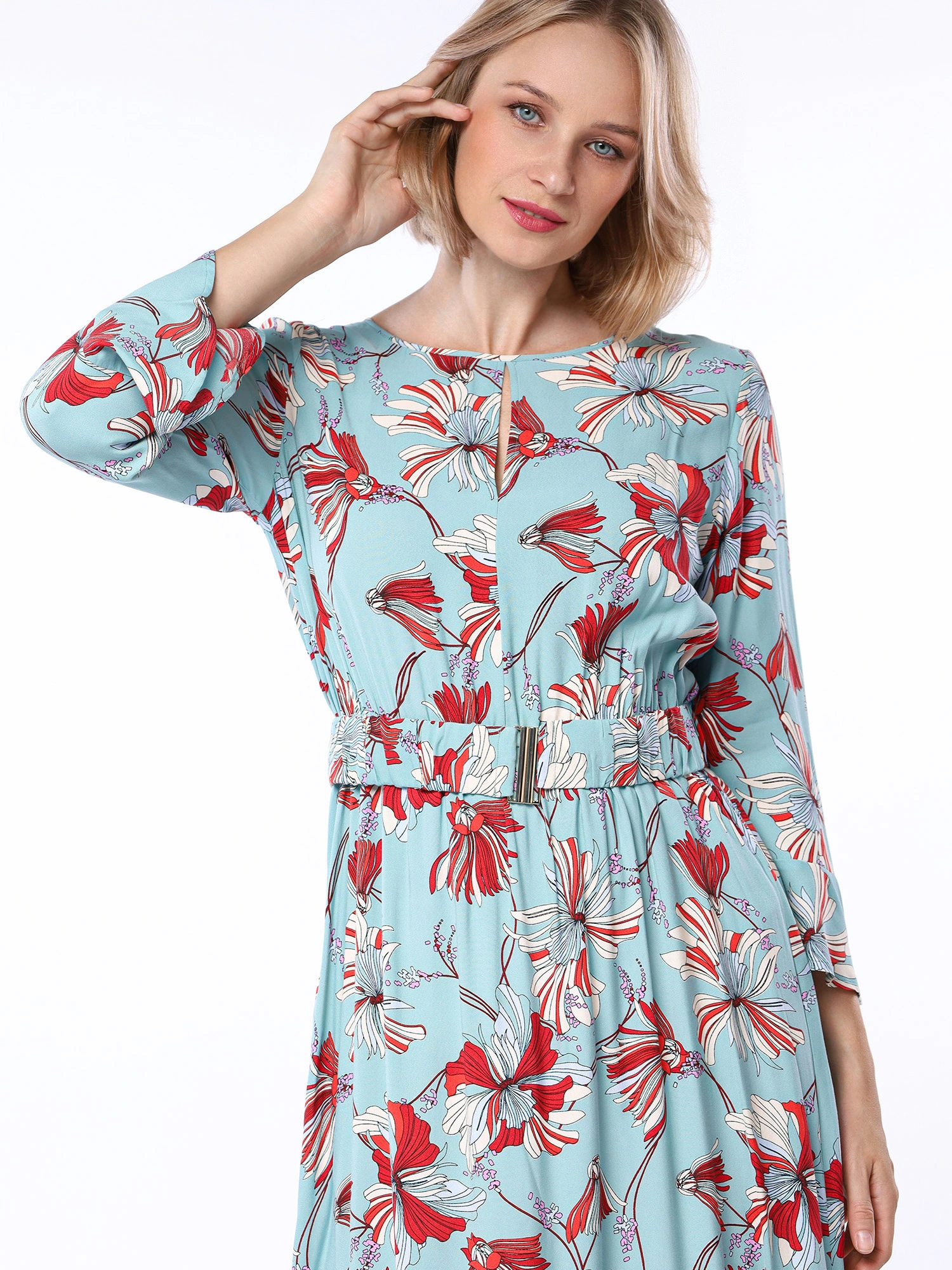 Платье из вискозы с принтом